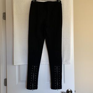 NWOT INC thick stretchy leggings with zipper & metal buttons back legs. Perfect